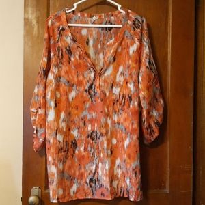 EUC Willow Bay women's 3/4 sleeve V-neck blouse